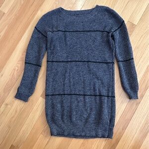 Cozy Gray Knit Burton Sweater Dress